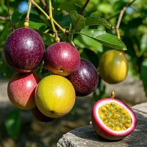 Purple Passion Fruit Seeds - 50 Seeds for Tropical Vine - Fast Growing Climbing Plant for Home Garden - Aromatic Fruits & Ornamental Use