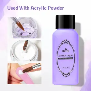 MTSSII 40ml Acrylic Liquid, Salon Quality Acrylic, Nail Polymer Crystal Nail Extension Liquid for Nails, Used for The Acrylic Powder, No Need Lamp Cure, Acrylic Nails Kit