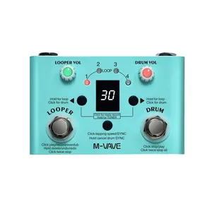 Looper Drum Machine Pedal, Bpm Display, Real-Time Sync Recording, Adjustable Speed 40-240 Bpm, Ideal for Musicians and Djs