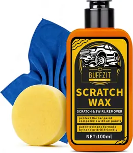 Car Scratch Remover for Vehicles, Scratch Repair Wax Removes Scratches, Swirls & Scuffs, Car Paint Polishing Compound with Microfiber Towel for Cars, SUVs & Trucks, .oz