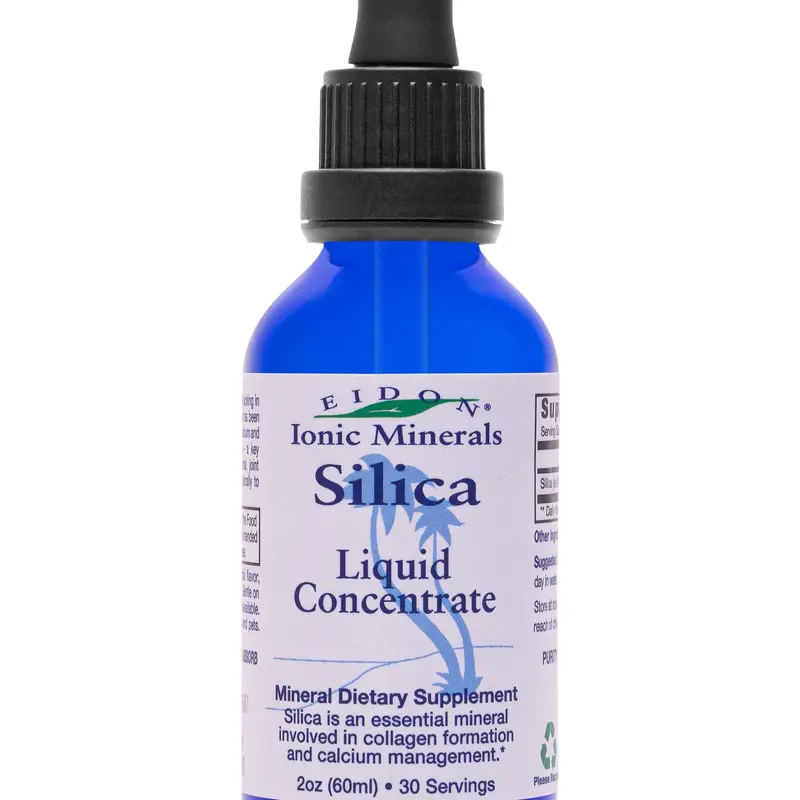 Eidon Ionic Minerals Liquid Silica 2oz Concentrate - Gluten Free GMO Free Dairy Free Supplement Fitness Dietary Silica , Collagen water hair growth women Hair Growth Vitamins Collagen Refines Skin