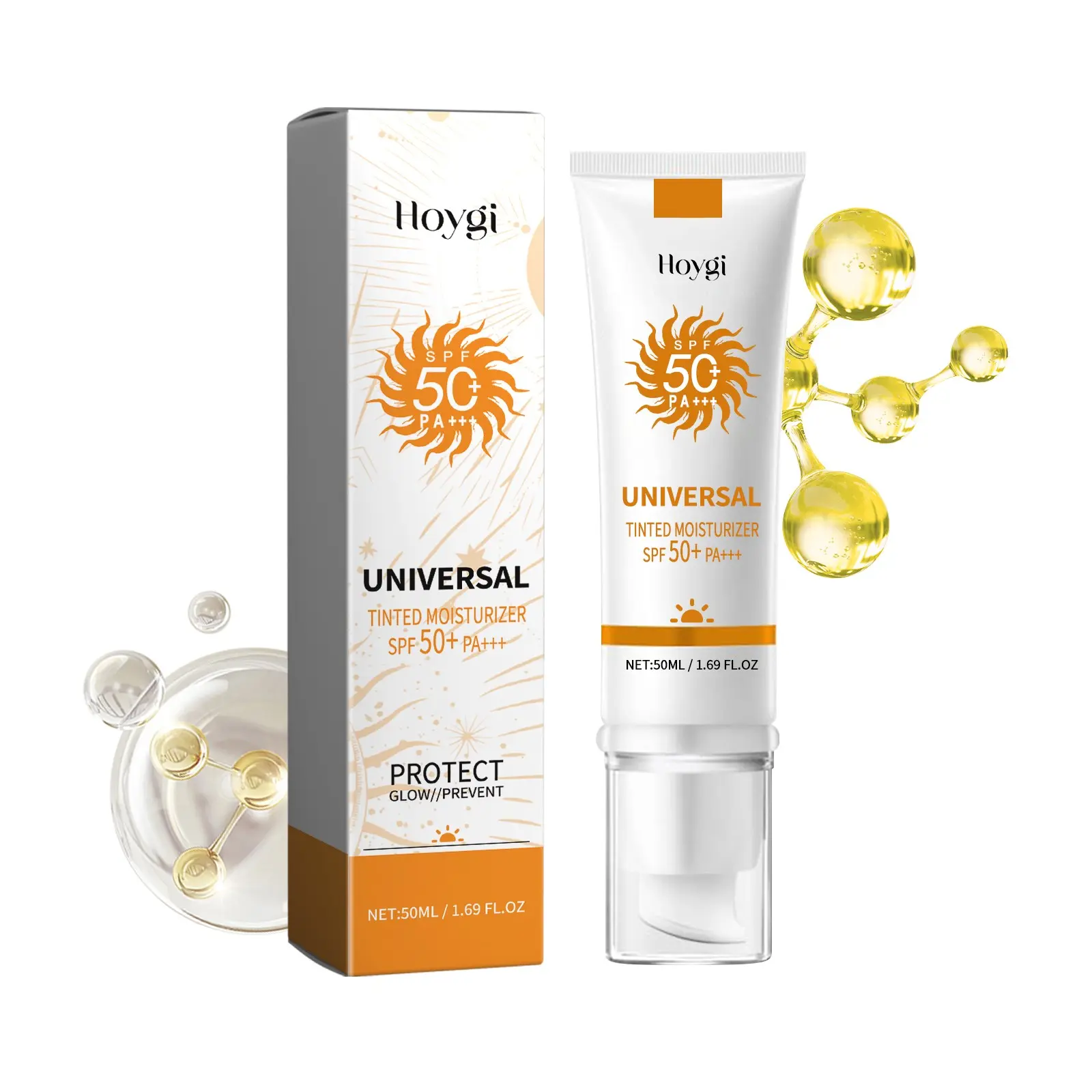 Multi-Functional Foundation Protection Hydrating Facial Moisturizer Cream, Outdoor UV Isolation Sunscreen, Brightening Moisturizing Skin Care, All-Day Wear Comfort