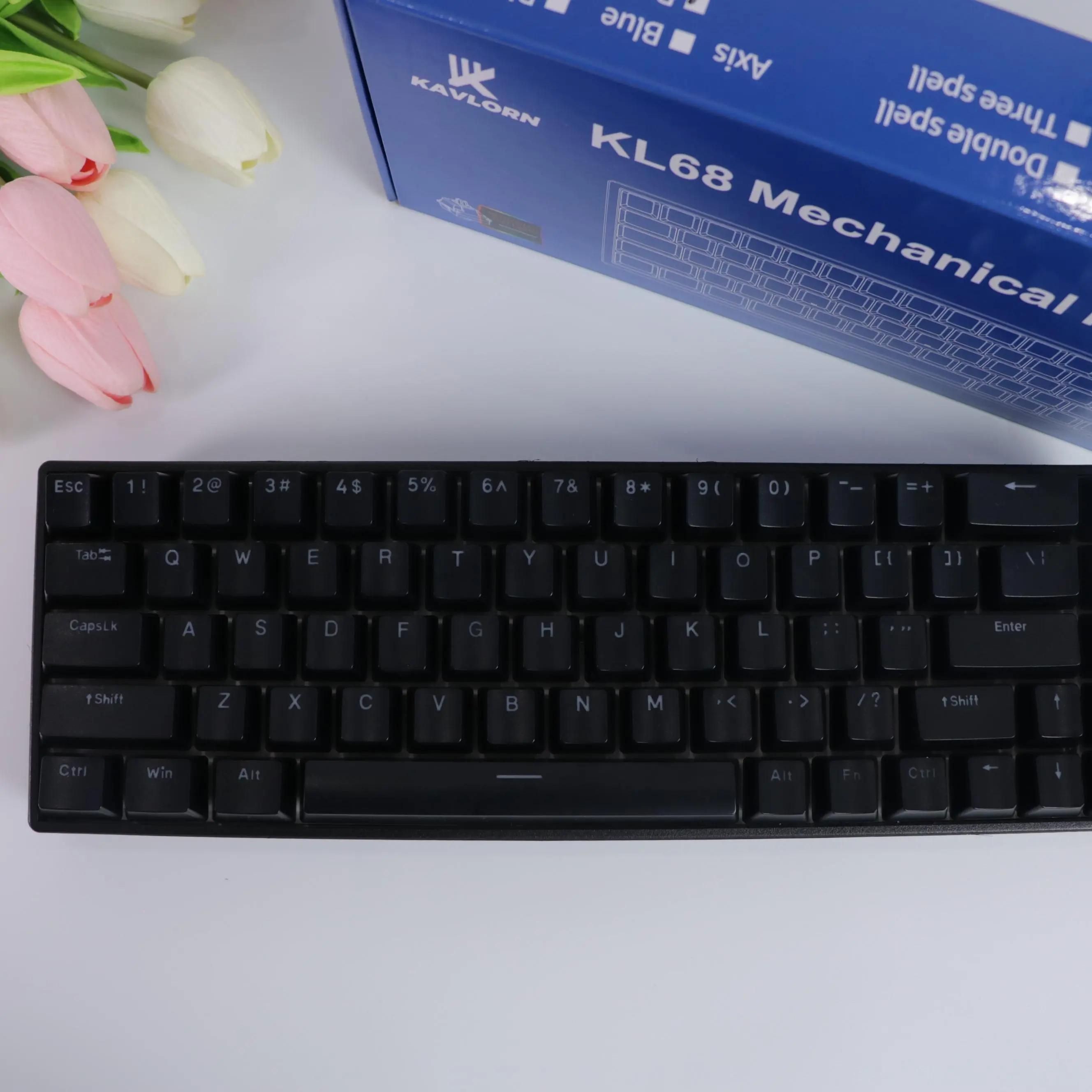 68-key detachable mechanical keyboard