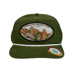Sendero Provisions Co. Pinnacles Naitonal Park Hat Adjustable Hat Snapback Closure National Park Patch