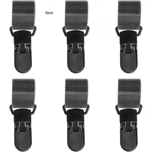 6 Garden Flag Windproof Clips, Pole Fixing Clamps, Outdoor Courtyard Flag Decoration Anti-Slip, Durable Yard Accessories