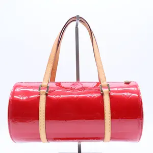 Pre-owned Louis Vuitton LEATHER Shoulder Bags Framboise Monogram Vernis Papillon 30 Bag