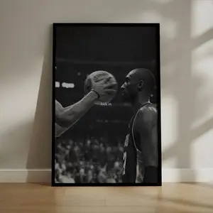 Kobe Bryant lock In Poster Motivational Basketball Wall Art Lakers Legend Print For Gym, Studio, Or Game Room