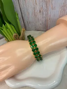 Pulsera Tenis Verde Chunky