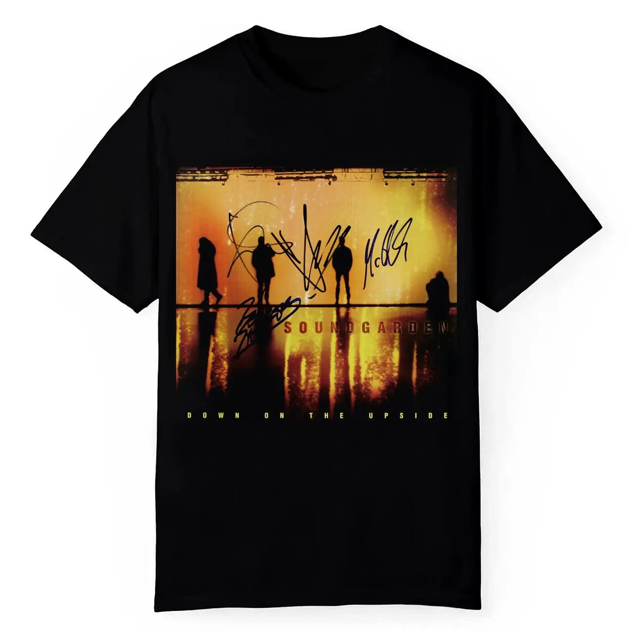 Soundgarden Rare Group Signed Down on The Upside T-Shirt