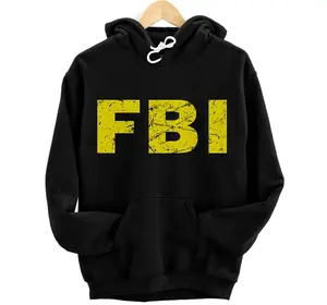 Federal Bureau of Investigation FBI Costume Distressed Pullover Hoodie