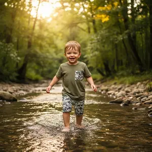 Toddler Baby Boy Summer Clothes Retro Camo Hunting Shirts T-Shirt Camouflage Shorts Set 6 12 18 24 Months 2T 3T 4T