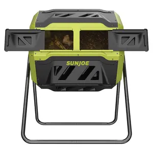 Sun Joe Dual Chamber Tumbling Composter, Advanced Aeration, 42 Gallon, SJ-CMPS1