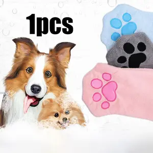 Pet Super Absorbent Cleaning Glove, Universal Coral Fleece Towel, Soft Efficient Pet Grooming Tool, Suitable for Dog Cat Owners