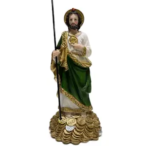 Saint Jude Statue with Coins, 8 Inches - Religious Decor