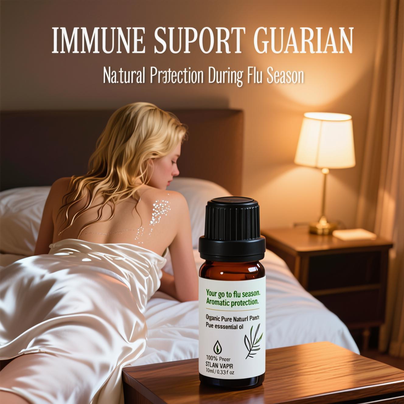 100% Pure Natural Essential Oil for Diffusers Humidifiers Stones Massage Inhalation Bathing & Foot Soaks with Immune Boosting Properties 10ml 6 Bottles