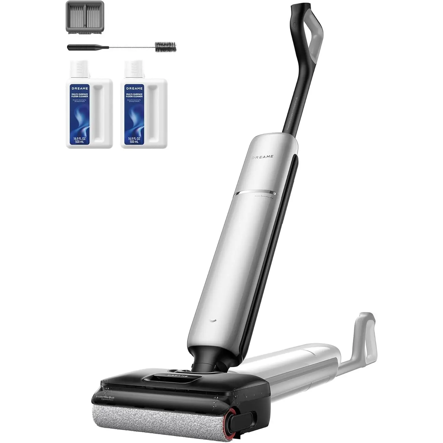GESW Aero Pro Wet Dry Vacuum Mop, Ultra-Slim with Hot Self-Cleaning/Self-Drying, 0 Hair Tangle Great for Pet Owner, Powerful Wet Dry Vacuum with 60min Runtime, Pick-up & Mop at The Same Time