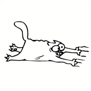 1 fun and funny cat car sticker, suitable for car body/rear Vehicle Exterior Decoration, cartoon cat design, add a humorous atmosphere, and let the car show its personality and fun on the street