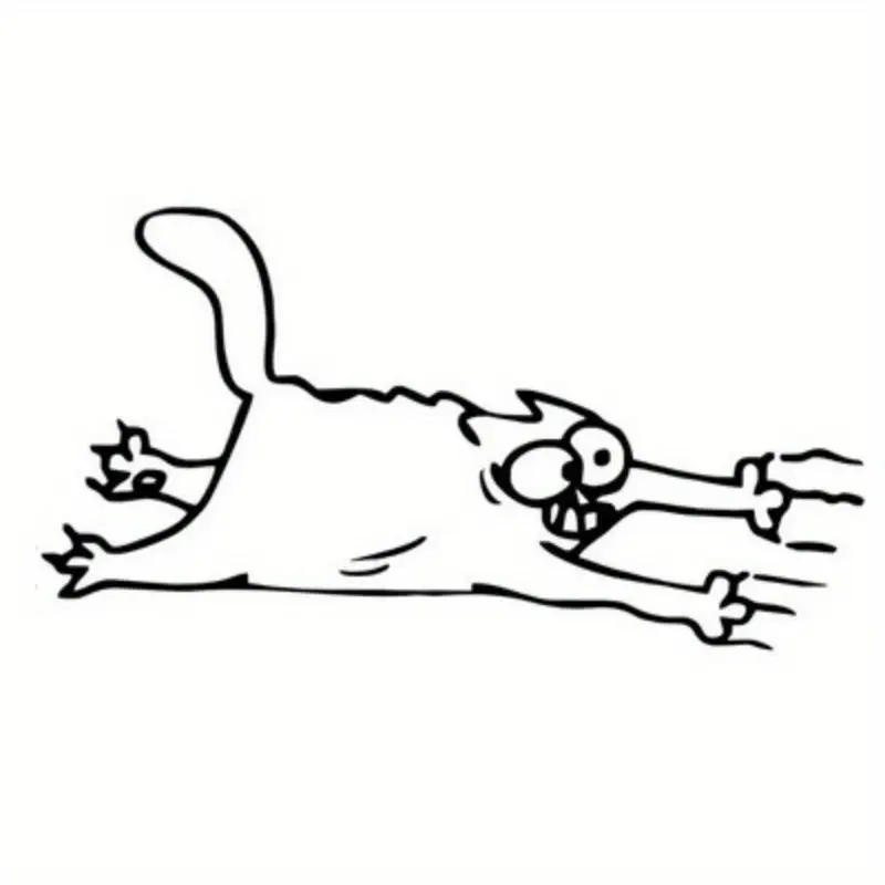 1 fun and funny cat car sticker, suitable for car body/rear Vehicle Exterior Decoration, cartoon cat design, add a humorous atmosphere, and let the car show its personality and fun on the street