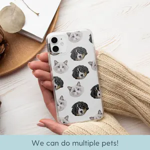 Custom Pet Phone CLEAR Case Using Pet Photo + Name Custom Dog Phone Case Custom Cat Phone Case Personalized Phone Case Cat iPhone Case