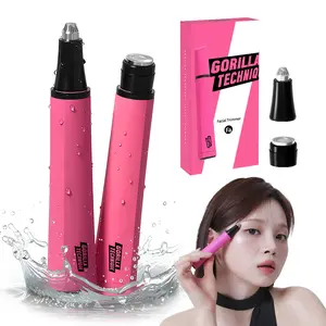GORILLA WAXING 2 in 1 Electric Eyebrow Trimmer & Facial Hair Remover for Women, Battery Operated Precision Eyebrow Razor & Lip Hair Removal Tool, Portable Trimming Kit for Face, Chin, Peach Fuzz