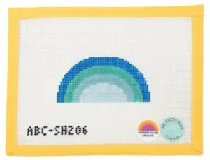 Rainbow Needlepoint Canvas 13 Mesh Beginner Project
