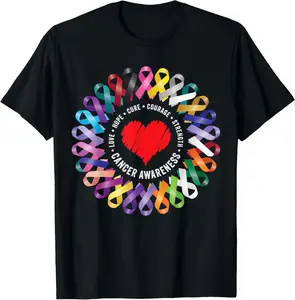 100% Cotton Cancer Awareness Fight Cancer All Color Men Women Cancer Awareness T-Shirt