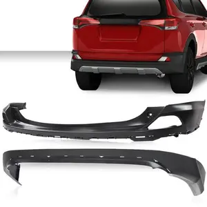 Rear Upper & Lower Bumper Cover Set Fit For 2016 2017 2018 Toyota RAV4