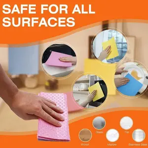Swedish Dishcloth - Multicolor - Reusable Cellulose Cleaning & Dishcloth Disposable Kitchen