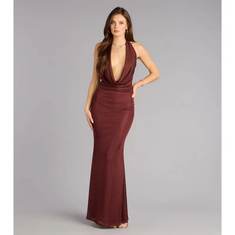 plunge halter dress say yes to the dress - TikTok Shop