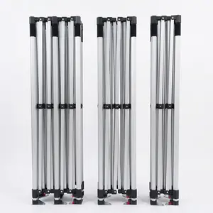 40mm Hexagonal Aluminum Canopy Tent Frame, 3-Level Adjustable Height, Pinch-Free Buttons, Square Legs, Lightweight Durable Strong Pop Up Collapsible Replacement Shelter Frame Set with Roller Bag