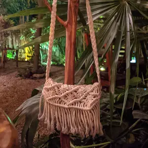 Macrame Fold Over Purse – Handwoven Mini Crossbody for Boho Days & Nights