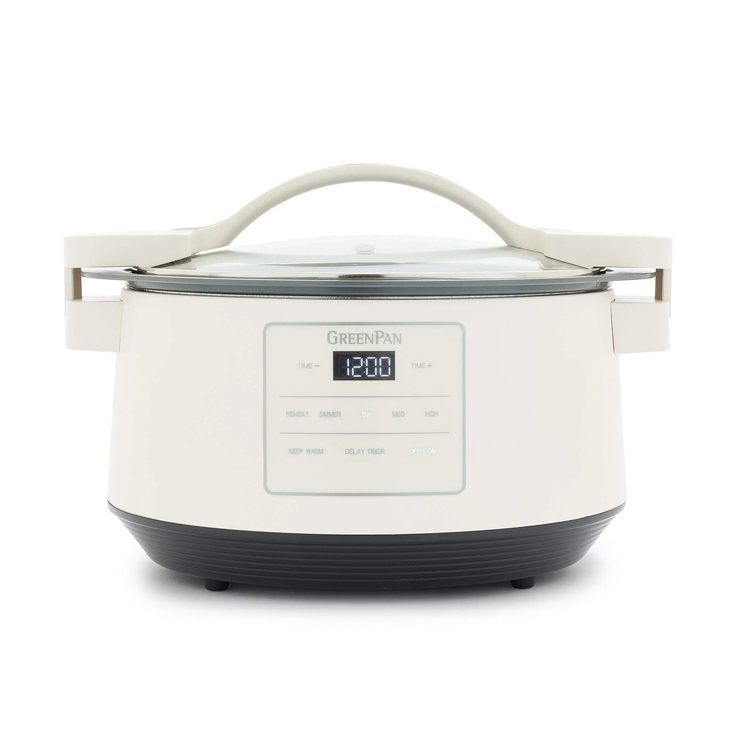 GreenPan 8 Quart Locking Lid Slow Cooker, Healthy Ceramic Nonstick, Graphite