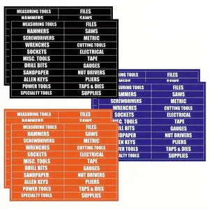 Tool Box Label Set, Toolbox Labels, 22 Labels for Easy Classification, Durable, Ideal for Home and Office Use, Perfect for Crafts and Workshops