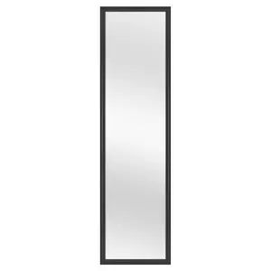 Framed Door Mirror – 13.5" x 49.5" Lightweight Wall & Door Mounted Mirror with Durable Plastic Frame