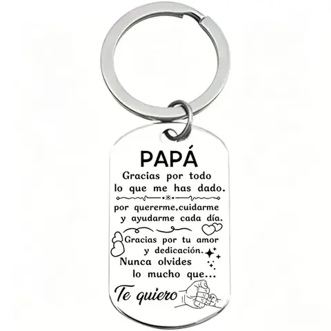 【Father's Day Gift】1-Piece Stainless Steel Keychain for Men, Polished Metal Look Elevates Any Key, Stainless Steel Resists Daily Wear, Car Key Accessory, Birthday Gift Fit, Holiday Gift Pick Authentic Keychain