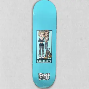 DOLL PARTS Skate Deck - Blue Variant - 8.00-8.25 - 7 ply maple deck - Y2K girl cartoon design