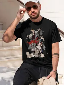 GAIAKUTA 2026 new model Black/White Tee Stylish & Comfortable Loose Crew Neck Short Sleeve T-shirts Versatile On Trend Eye Catching Printed Graphic Casual Tee for Daily Wear Outings & Leisure