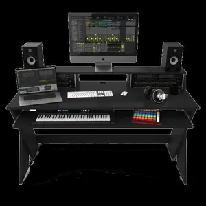 Glorious Sound Desk Pro Studio Desk w/ sliding keyboard shelf / Black
