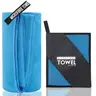 Portable Sports Quick-Drying Microfiber Towel - Polyester Colorblock Double-Sided 2-Color, Smooth, Super Absorbent, Soft, Lightweight, Breathable, Anti-Bacterial, Machine Wash Safe, Cooling Travel Towel for Gym, Yoga, Travel Towels