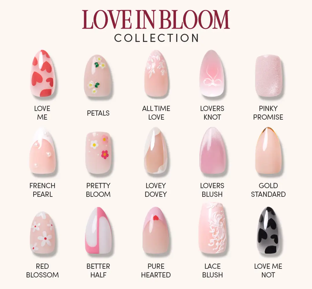 Glamnetic Love In Bloom Press On Nail Collection