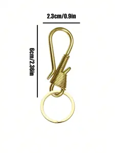 1 Heavy Brass Screw Keychain - Solid Brass Screw Lock Key Ring, Keychain and Bag Decoration; Suitable for Car Keys, House Keys, Backpacks, Handbags, and Luggage Minimalist Metal Keychain