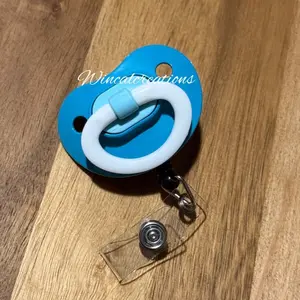 WinCalCreations Binky Badge Clips Handmade in the USA 27" Retractable Reel with Belt or Alligator Clip Design for great gift idea for Nurse Week, graduation and more!