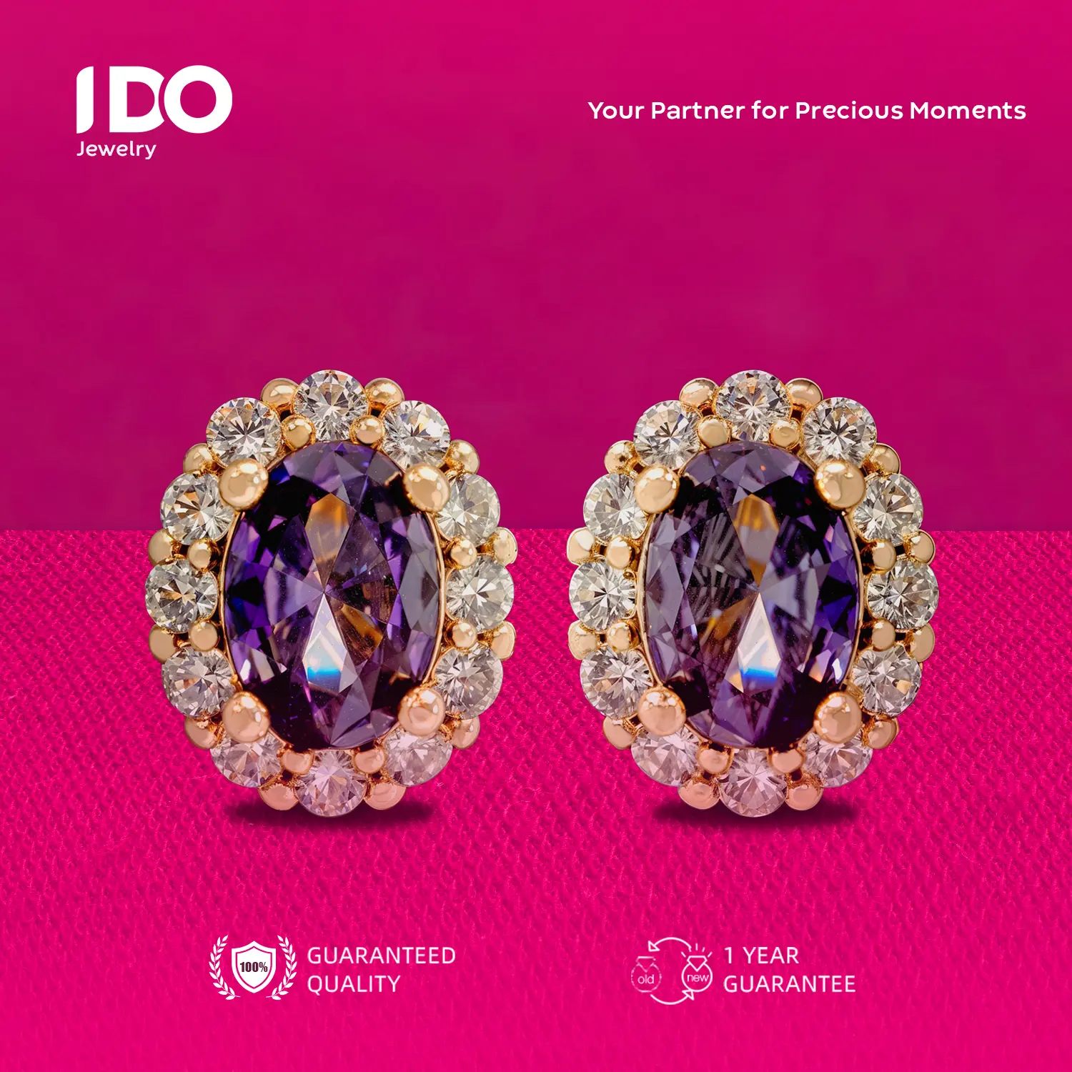 [Crazy Sale] FS-E15 Earring Women Accessories Elegant Beautiful Luxury Aesthetic Jewelry I DO Adjustable Beautiful and Luxurious Wedding Couple I DO Jewelry Official E15
