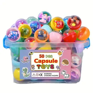 50pcs Vibrant Mini Dolls in Clear Capsules - Ideal for Gumball Machines, Party Favors & Surprise Prizes | Safe, Non-Toxic Plastic | Perfect for Birthdays, Halloween, Christmas, Easter & More, Youngsters's Event Accessories|Colorful Capsule