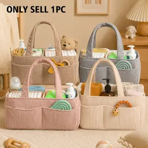 Large Capacity Multi-Item Storage Tote, Soft Plush Multi-Pocket Organizer Caddy, Portable For Home & Outdoor Use, High Aesthetic & Practical, Great Gift Choice, Divided Compartment Organizer, Keep Storage Tidy Great Gift Choice