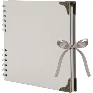 LOYAL BOOK Scrapbook (8 8 inch) Scrapbook Album 60 Pages Ideal for Your DIY Scrapbooking Albums Wedding and Anniversary Family Photo Album (grey)