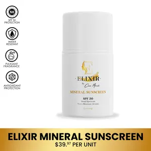 Coco March Elixir Mineral Sunscreen, Moisturizing Broad Spectrum SPF 50, Water Resistant UV Protection Non-Greasy Sunblock, 2.1 oz Coco March Elixir Mineral Sunscreen, Moisturizing Broad Spectrum SPF 50, Water Resistant UV Protection Non-Greasy Sunblock, 2.1 oz