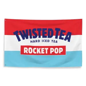 Twisted Tea Rocket Pop Hard Iced Tea Double Sided Meme Flags for College Dorm Room Guys 40x30in Horizontal Velvet Tapestry Wall Art Decor Banner Giftstapestry gifts for boyfriendwall decor flags