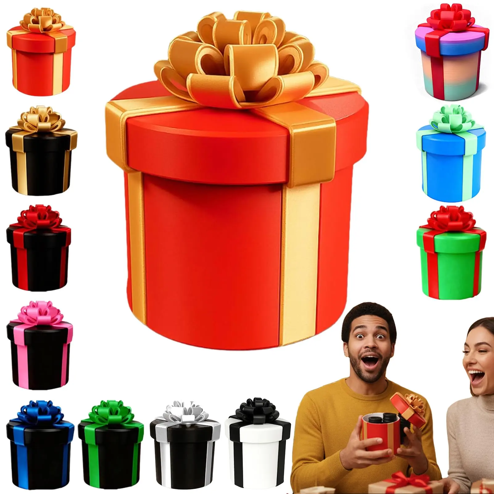 3D Printed Nested Screw Puzzle Box - Sturdy Plastic Annoying Fun Gag Gift Box, Reusable Locking Container for Cash & Small Gifts, Festive Party Supply, Annoying Gift Box