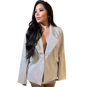 Belinda Rhinestone Blazer - Relax Fit- Full Stone